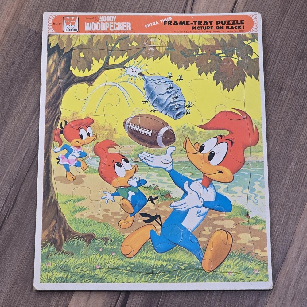 1950s 70s Tray Puzzles Disney Mickey Minnie Mouse Flintstones Woody Woodpecker - Picture 14 of 16